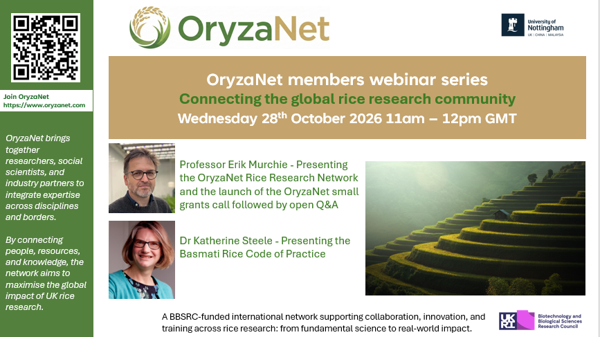 OryzaNet Webinar Series